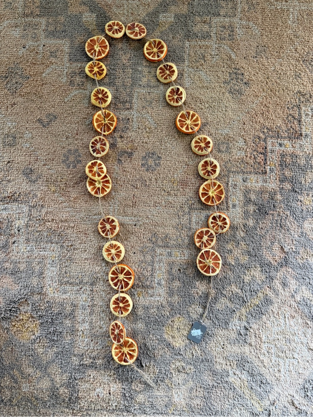Handcrafted Orange Slice garland - Natural Orange